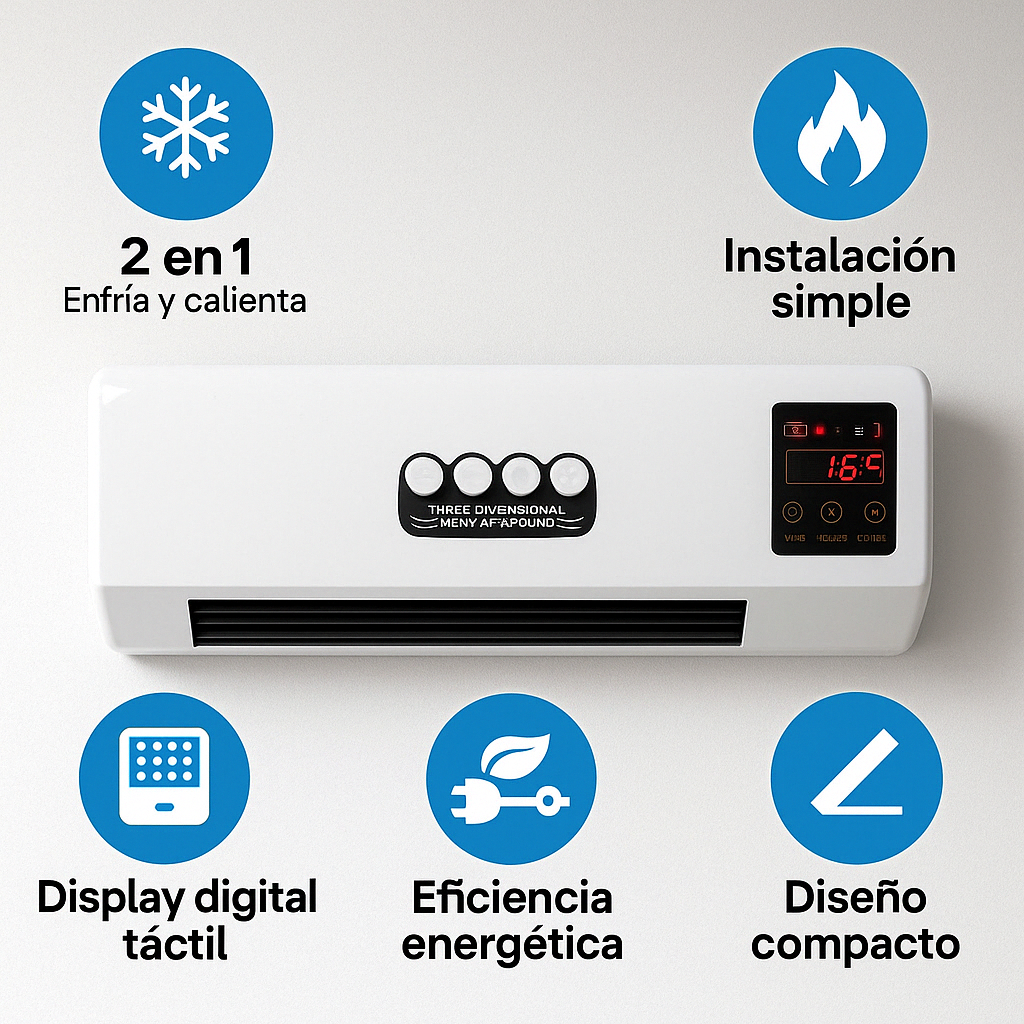 ❄️🔥 Mini Aire Acondicionado y Calefactor 2 en 1: La temperatura perfecta para tu hogar