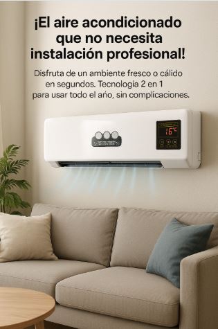 ❄️🔥 Mini Aire Acondicionado y Calefactor 2 en 1: La temperatura perfecta para tu hogar