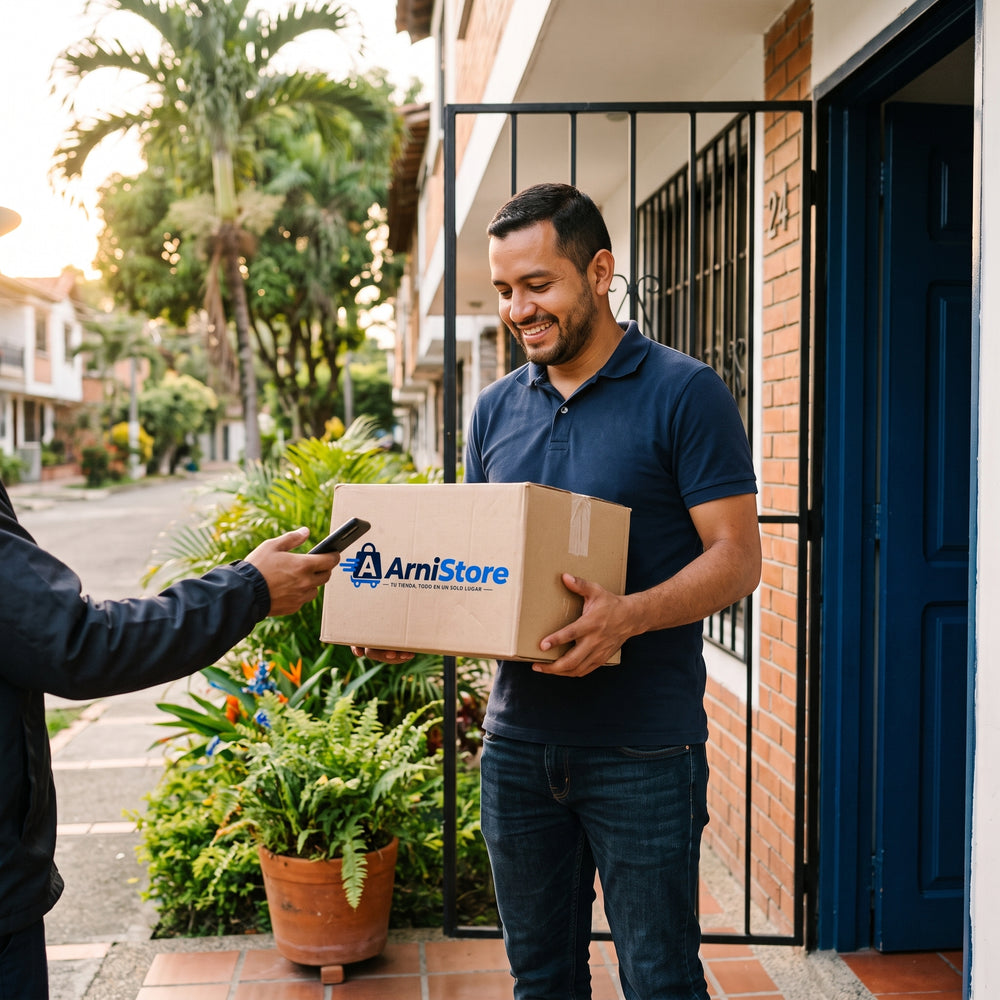 Recibes, revisas y pagas en la puerta de tu casa