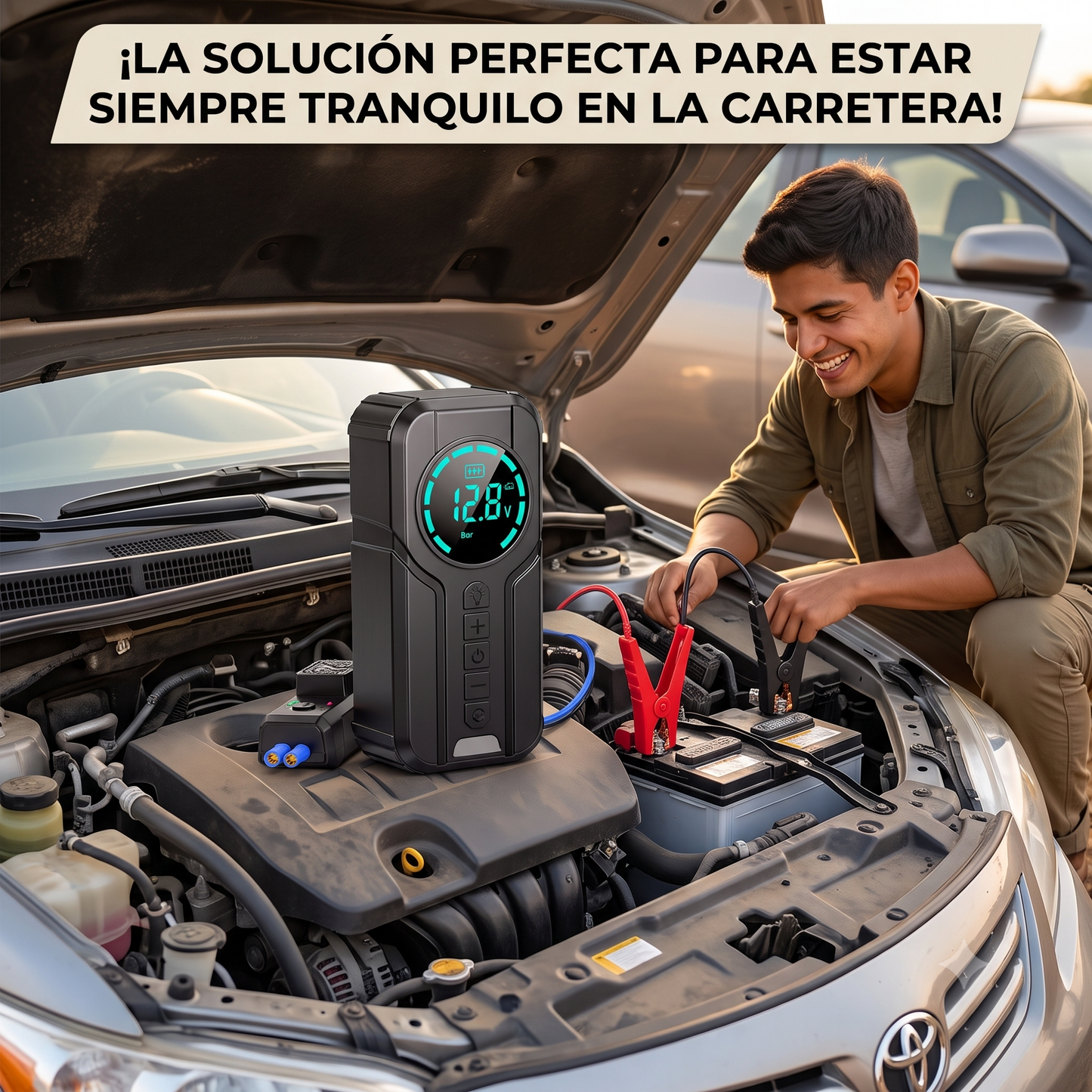 ARRANCADOR BATERIA +COMPRESOR - Si Tienes Carro, Esto No Es un Lujo... Es una Necesidad