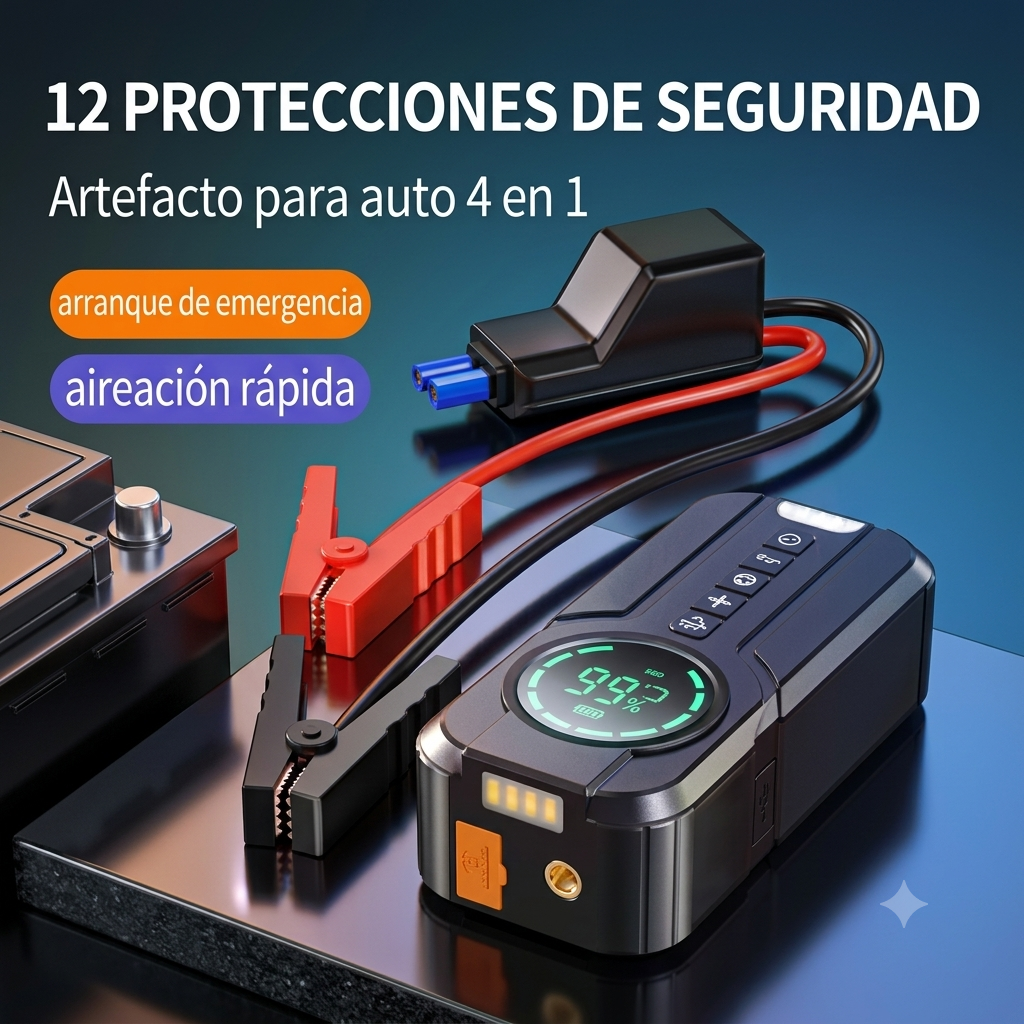 ARRANCADOR BATERIA +COMPRESOR - Si Tienes Carro, Esto No Es un Lujo... Es una Necesidad