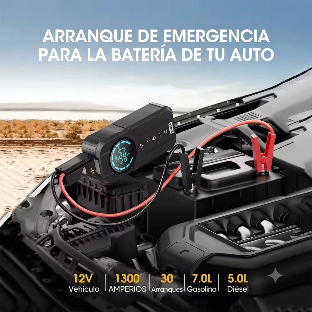 ARRANCADOR BATERIA +COMPRESOR - Si Tienes Carro, Esto No Es un Lujo... Es una Necesidad