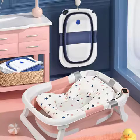 Bañera Plegable Baby Comfort con Termómetro - El baño más seguro, cómodo y tierno para tu bebé.