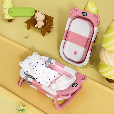Bañera Plegable Baby Comfort con Termómetro - El baño más seguro, cómodo y tierno para tu bebé.