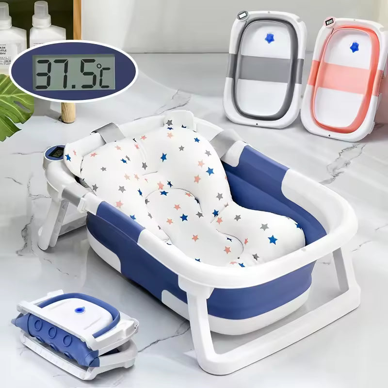 Bañera Plegable Baby Comfort con Termómetro - El baño más seguro, cómodo y tierno para tu bebé.