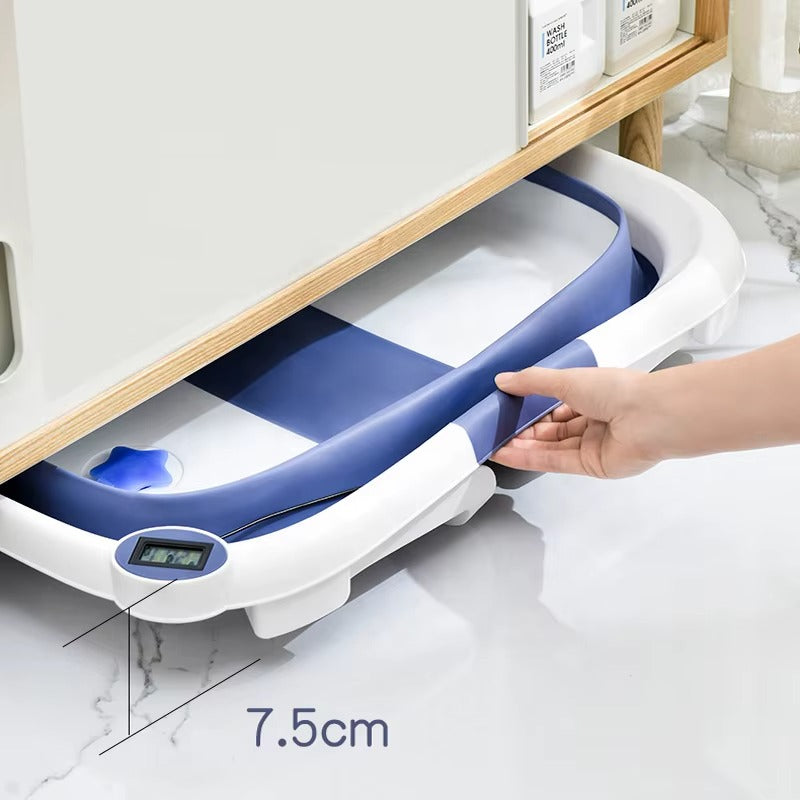 Bañera Plegable Baby Comfort con Termómetro - El baño más seguro, cómodo y tierno para tu bebé.