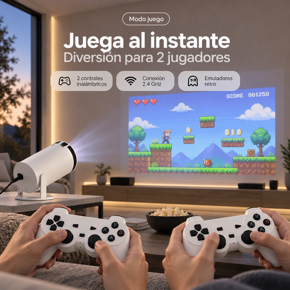 PROYECTOR CONSOLA JUEGOS HY300 - Convierte cualquier espacio en tu cine y sala de juegos