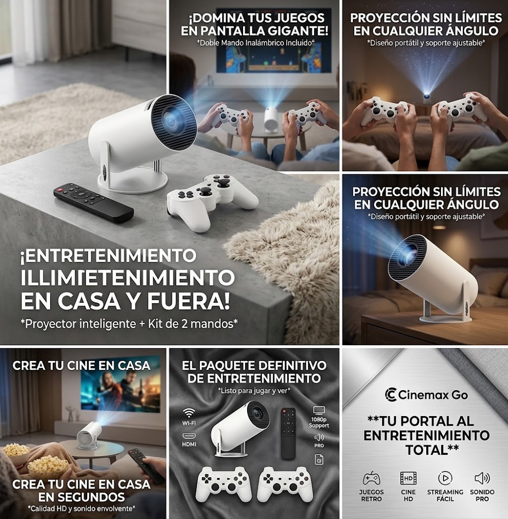 PROYECTOR CONSOLA JUEGOS HY300 - Convierte cualquier espacio en tu cine y sala de juegos