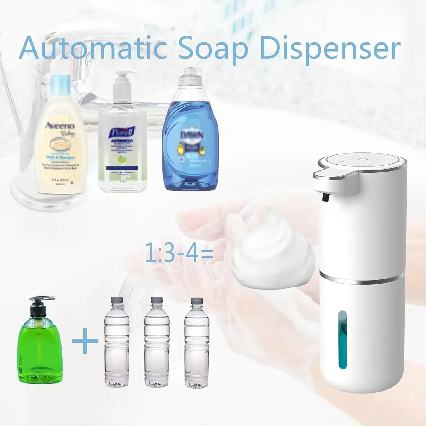 Dispensador Automatico Jabon En Espuma - Oferta Especial - Deseo de baño moderno y organizado