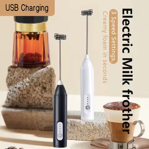 Espumador de Leche Eléctrico Recargable - La Mejor Forma De Preparar tu Cafe Cremoso