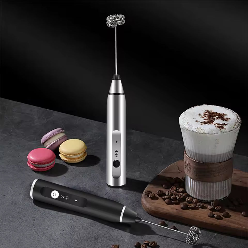 Espumador de Leche Eléctrico Recargable - La Mejor Forma De Preparar tu Cafe Cremoso