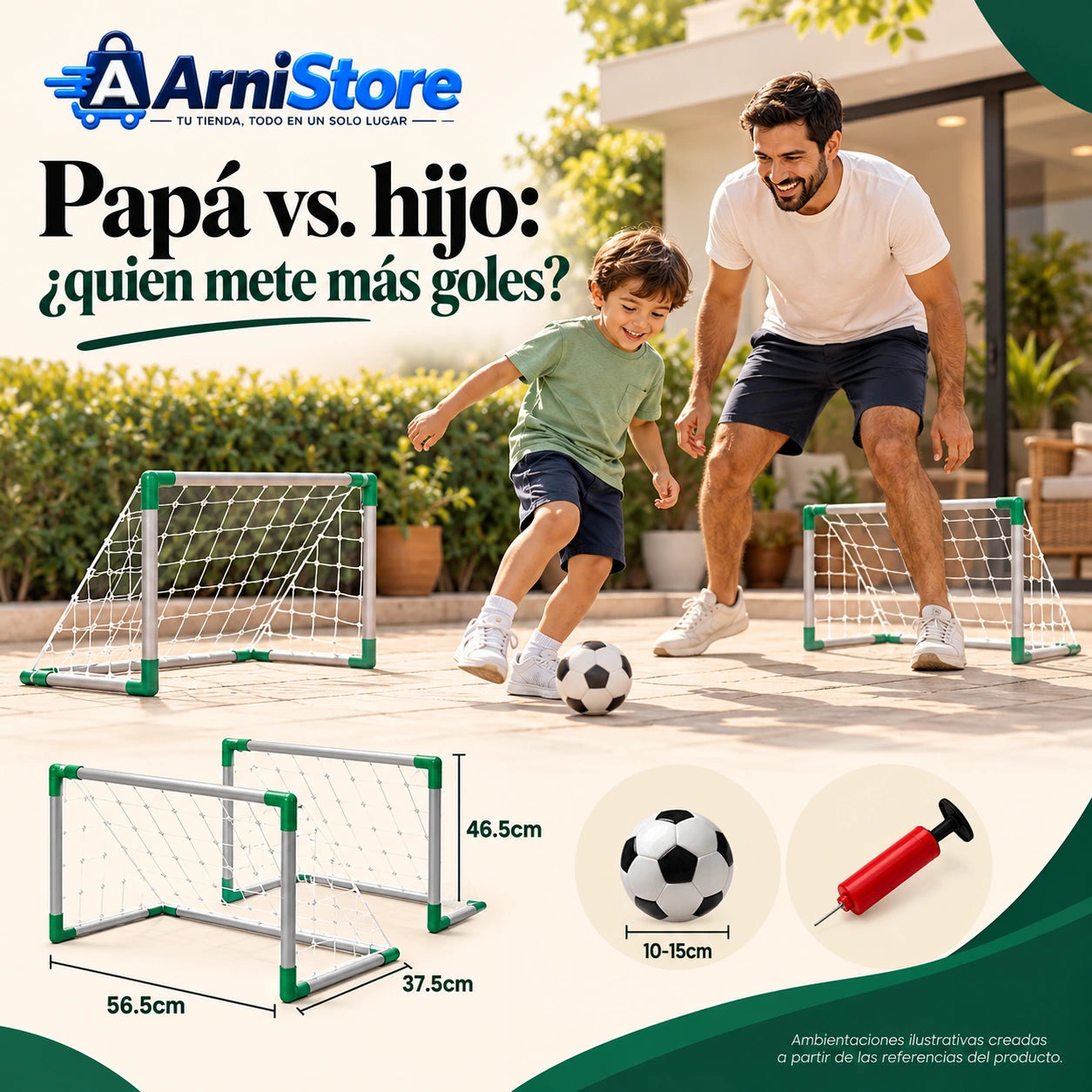 Papá vs. hijo: ¿quién mete más goles?