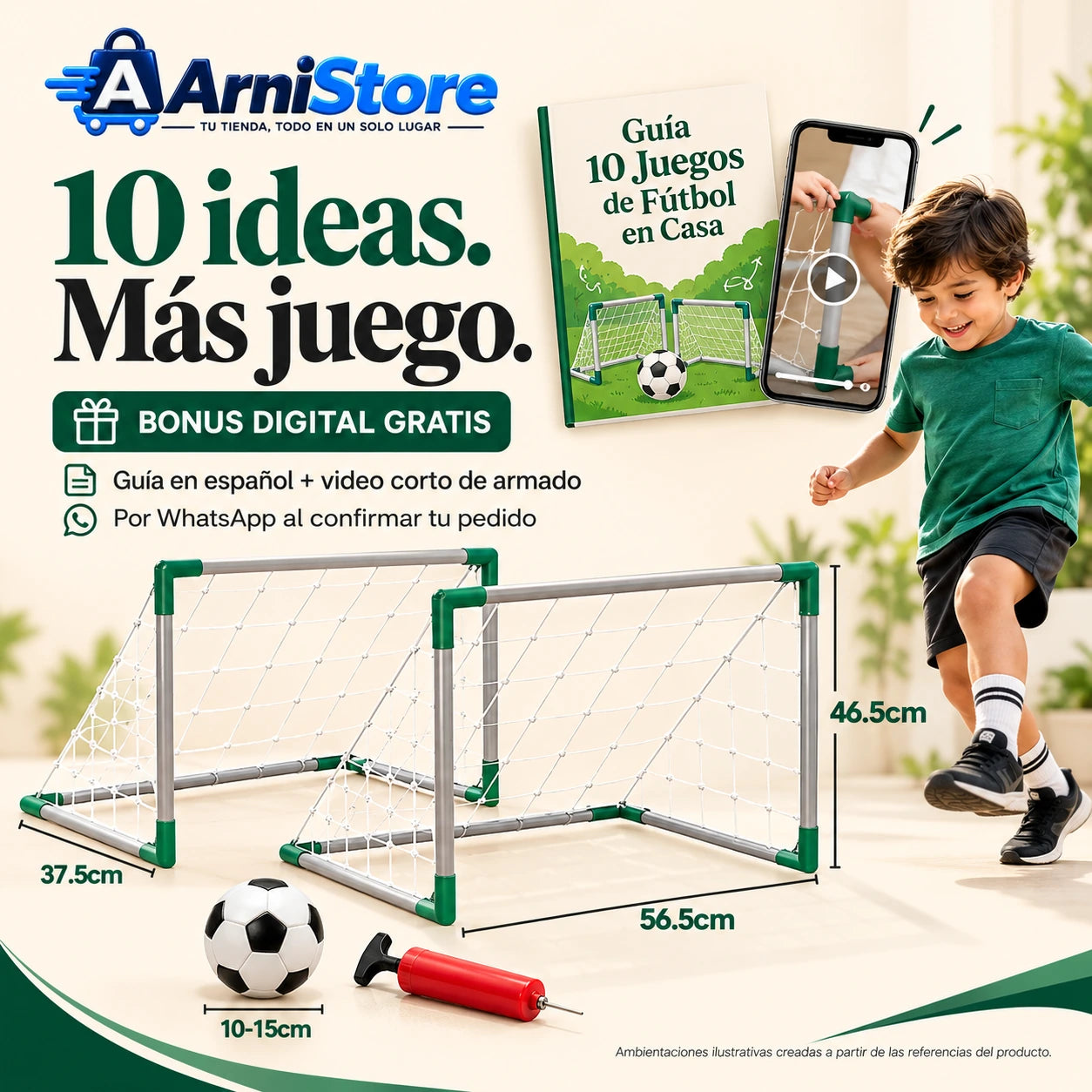 Guía digital 10 Juegos de Fútbol en Casa, incluida sin costo.