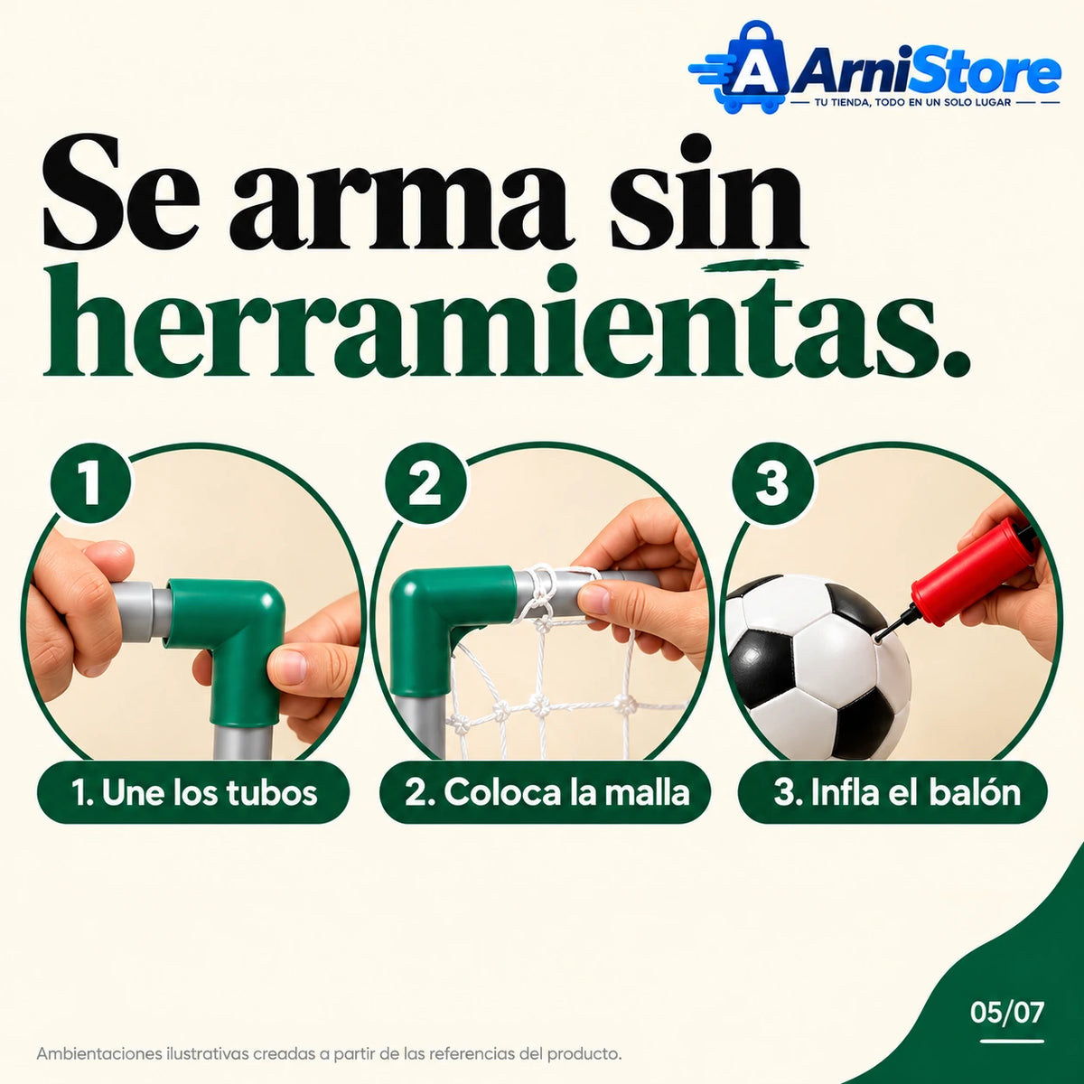 KIT ARQUERÍAS JUEGO FUTBOL PARA NIÑOS - Suelta la pantalla. Que ruede el balón.