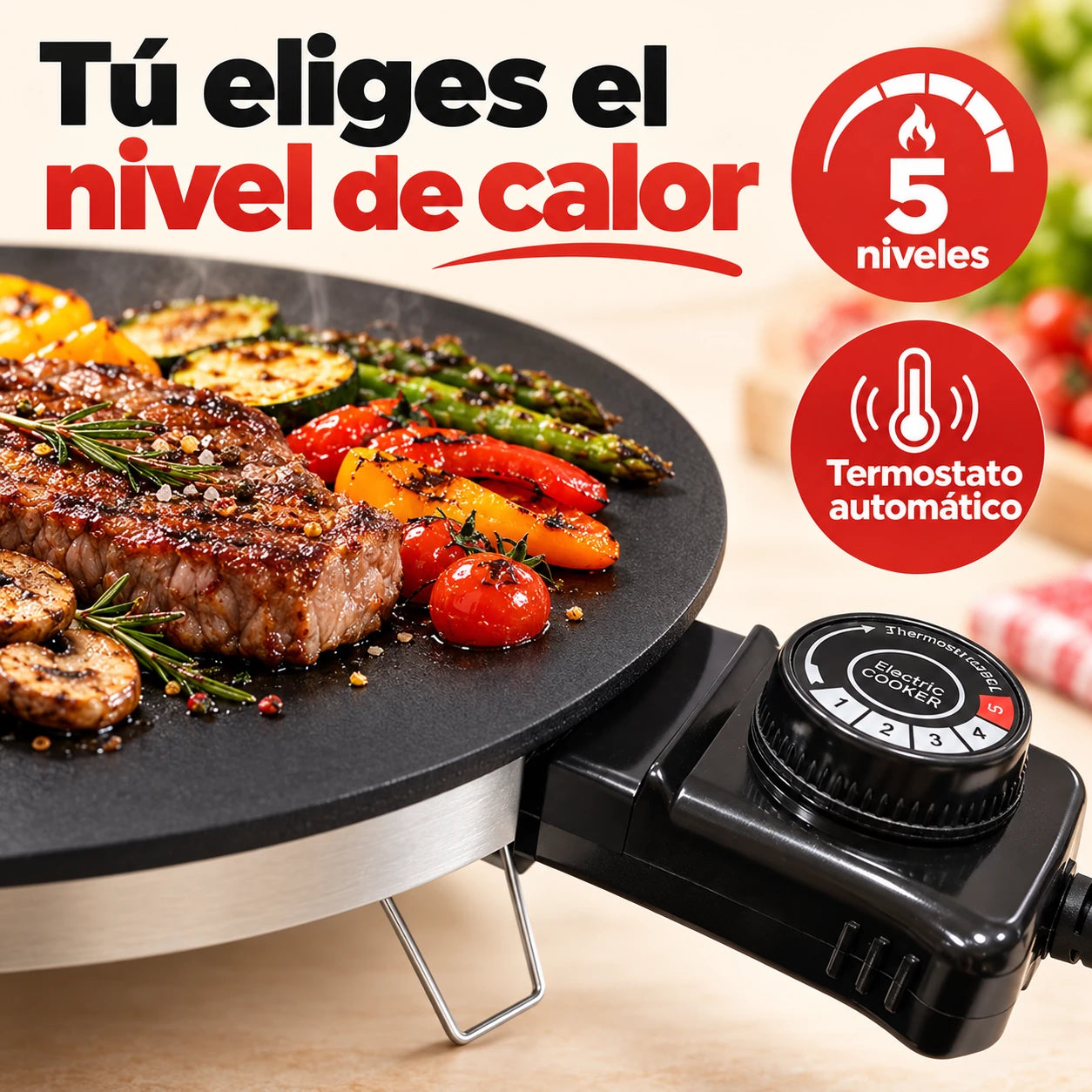 Tú eliges el nivel de calor