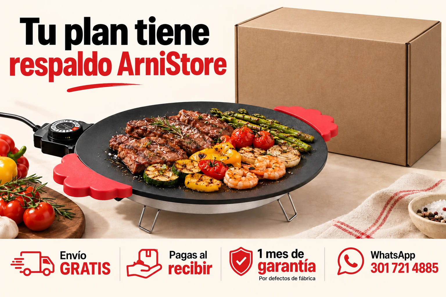 Envío gratis, pago al recibir, garantía de un mes por defectos de fábrica. WhatsApp 301 721 4885.