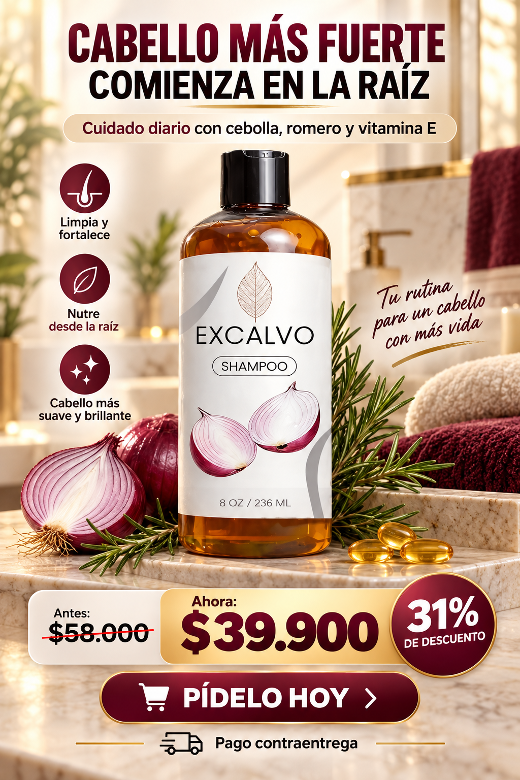 Oferta ExCalvo: antes 58.000 pesos, ahora 39.900 pesos, 31 por ciento de descuento
