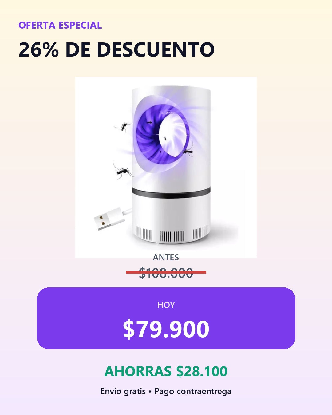 Antes 108000, hoy 79900 y ahorro 28100