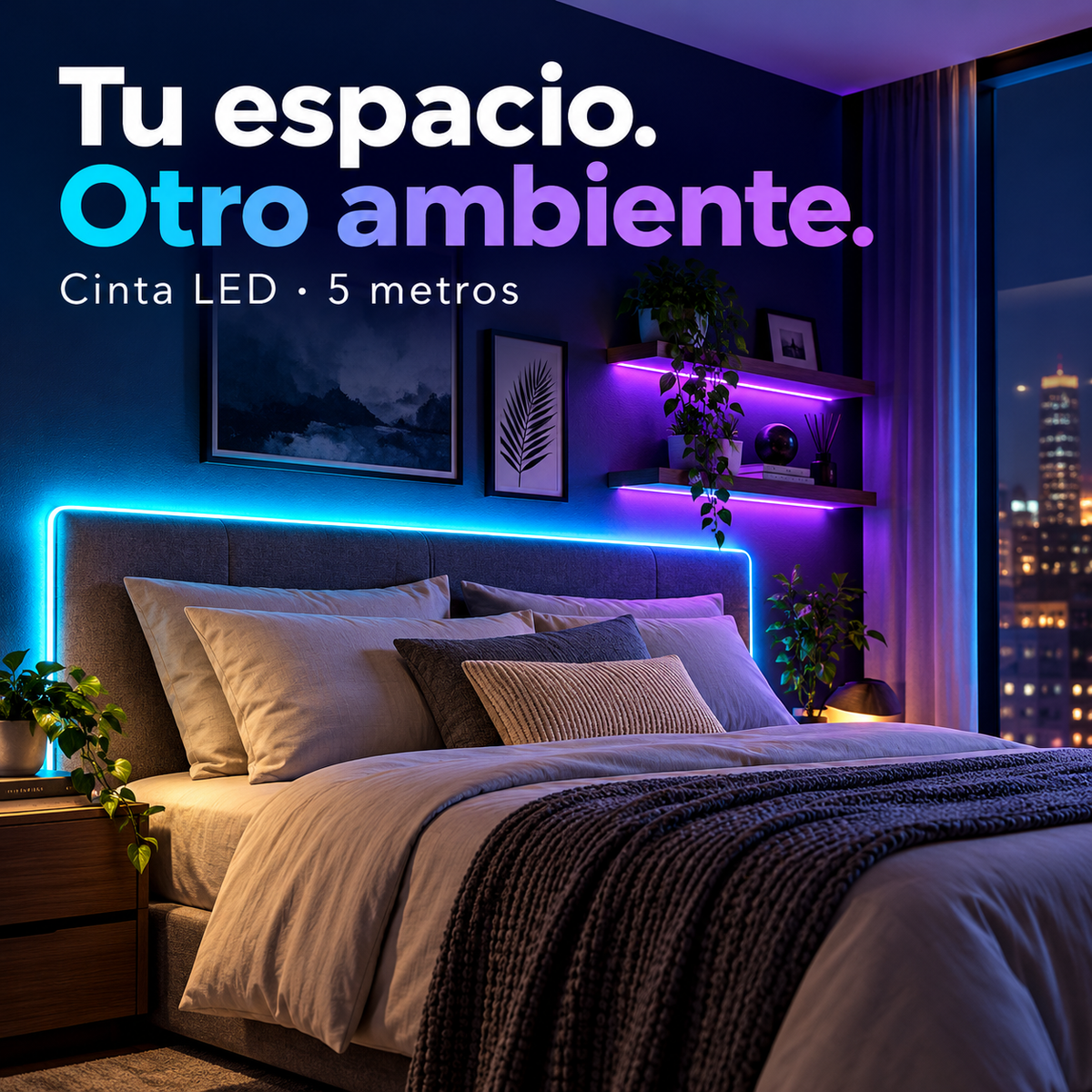 Combo de 2 Cintas Luz LED 5 Metros . Alumbra Tus Espacios y Crea tu Ambiente Especial
