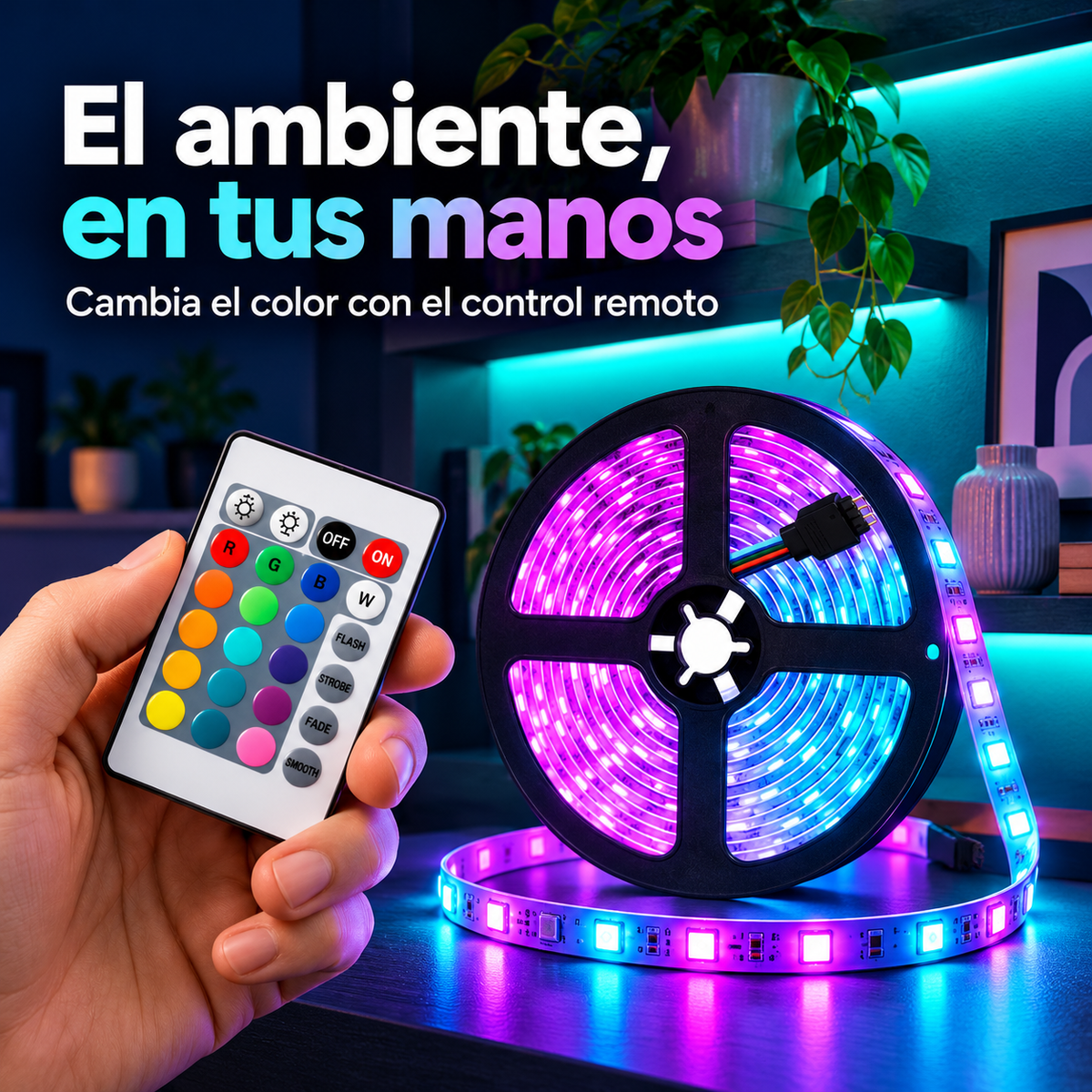 Combo de 2 Cintas Luz LED 5 Metros . Alumbra Tus Espacios y Crea tu Ambiente Especial
