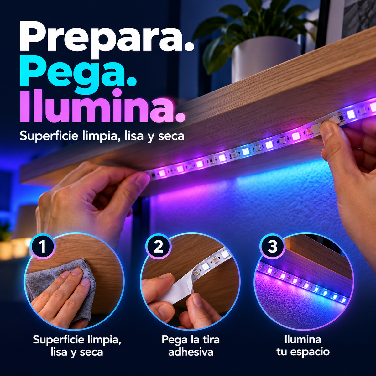 Combo de 2 Cintas Luz LED 5 Metros . Alumbra Tus Espacios y Crea tu Ambiente Especial