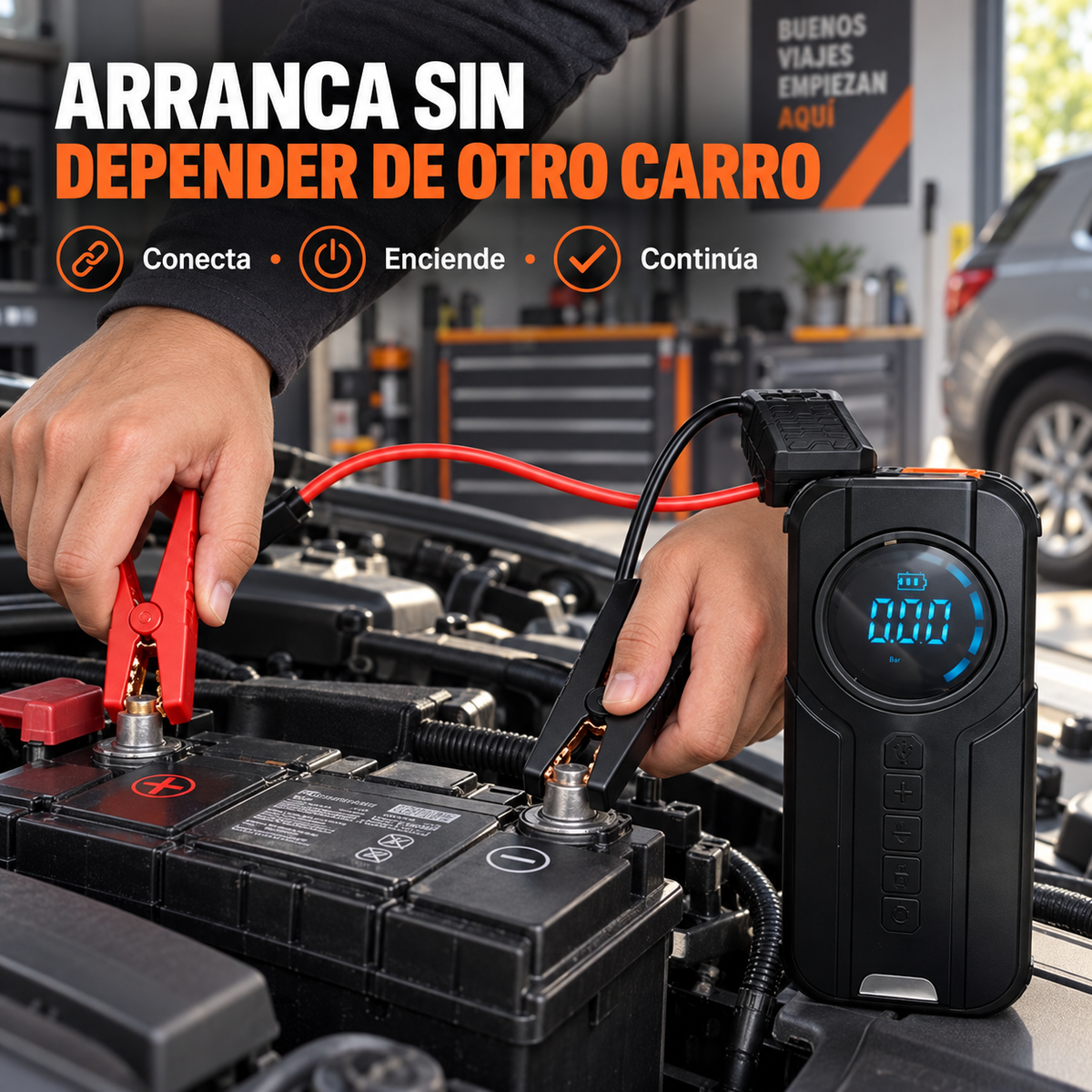 ARRANCADOR BATERIA +COMPRESOR - Si Tienes Carro, Esto No Es un Lujo... Es una Necesidad